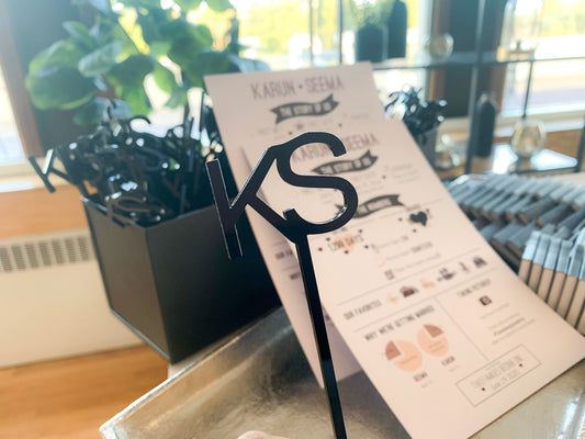 Initials Acrylic Drink Stirrers (set of 12 pcs)