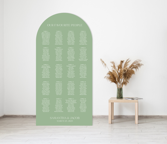 Large Foam Seating Chart Arch