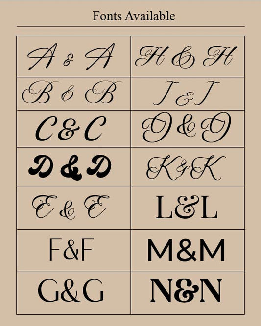 Custom Initials Cake Topper