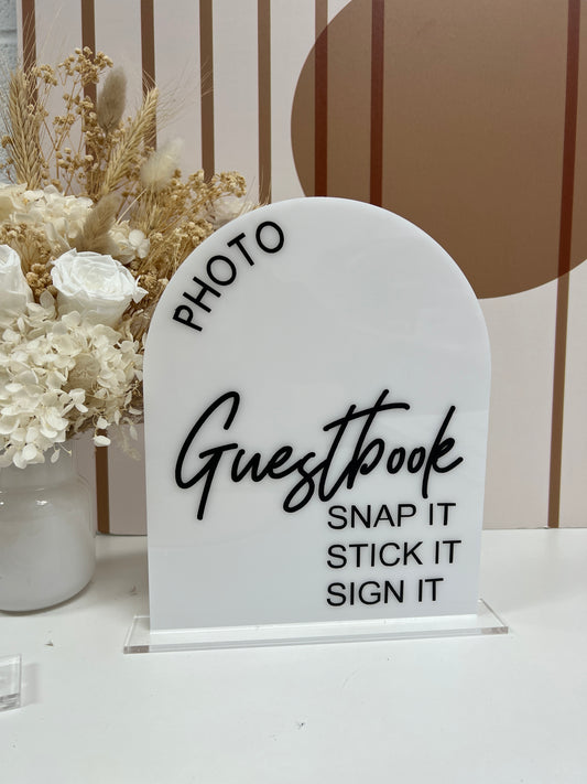 Photo Guestbook Arch Sign