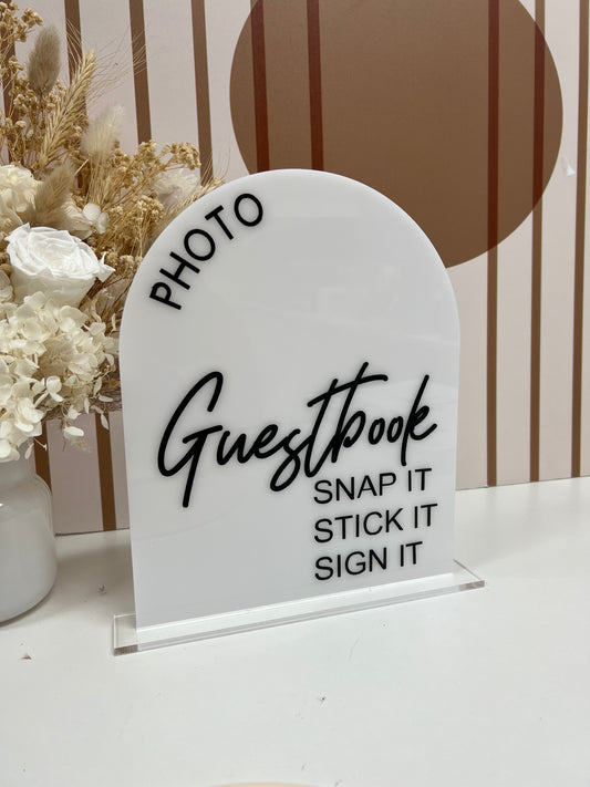 Photo Guestbook Arch Sign