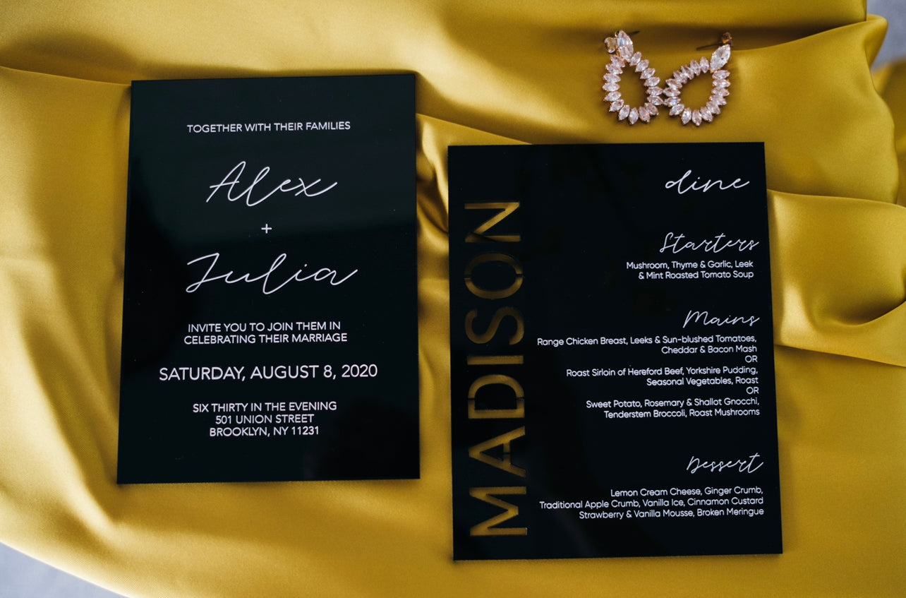 Acrylic wedding signs