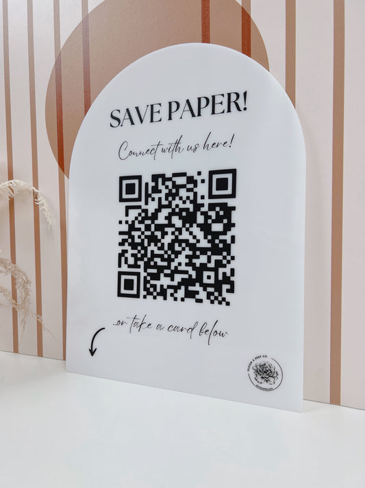 Large Arch Social Media Sign - QR code
