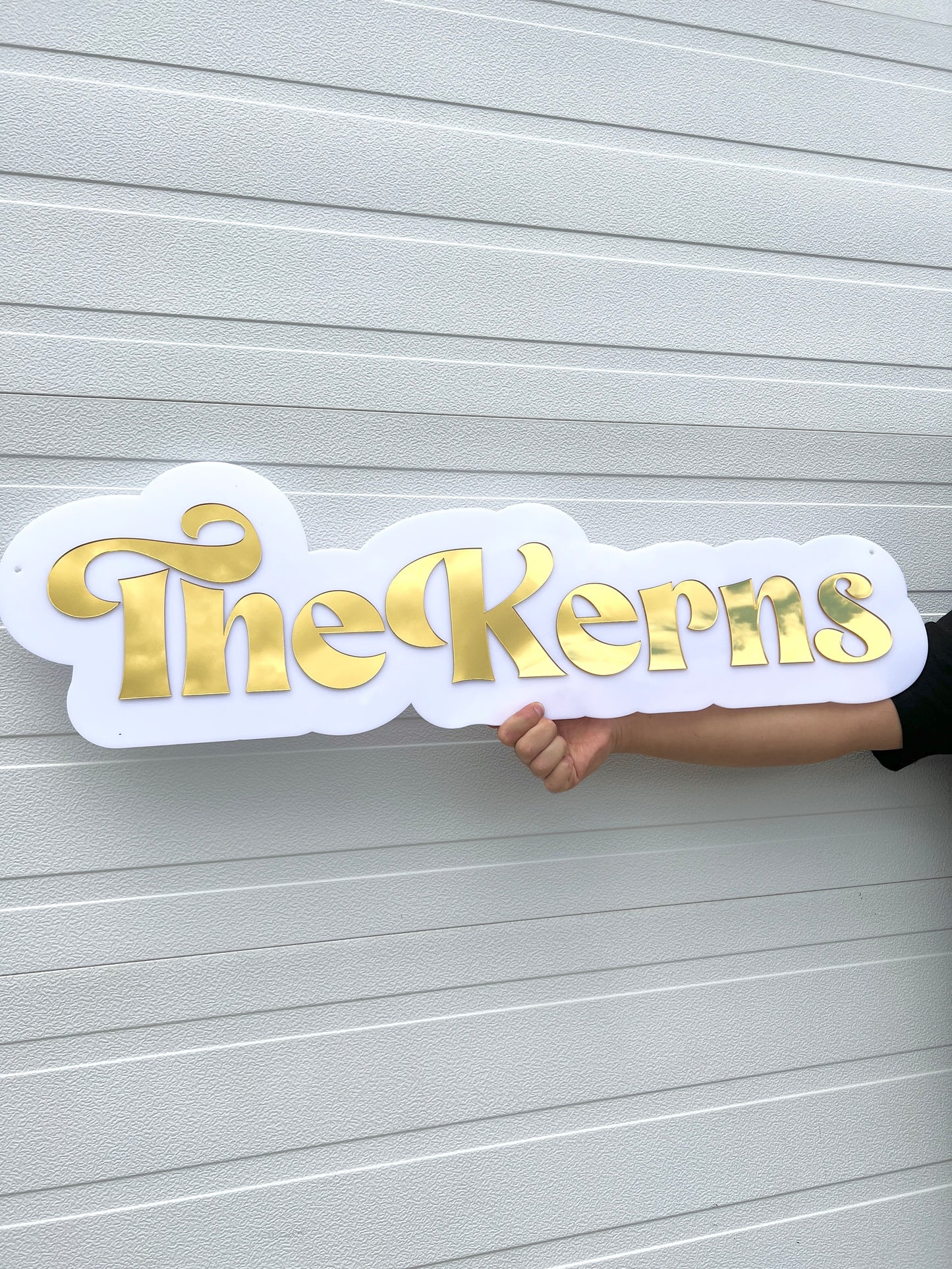 3D - Double Layer Lasercut Large Backdrop Name Sign