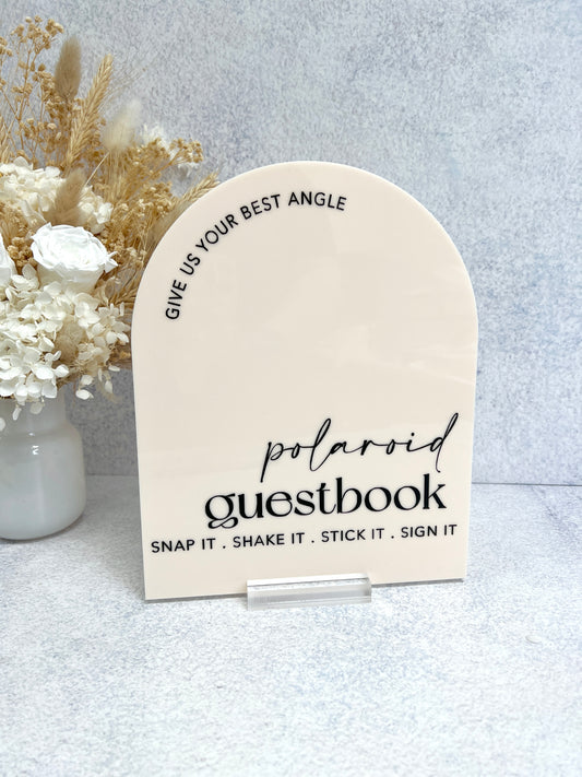 Polaroid Guestbook - Acrylic Arch Sign