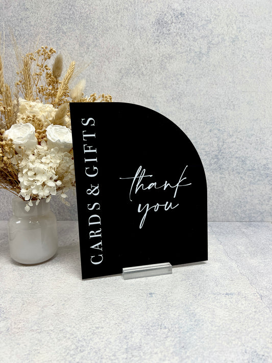 Half Arch Cards & Gifts Table Sign