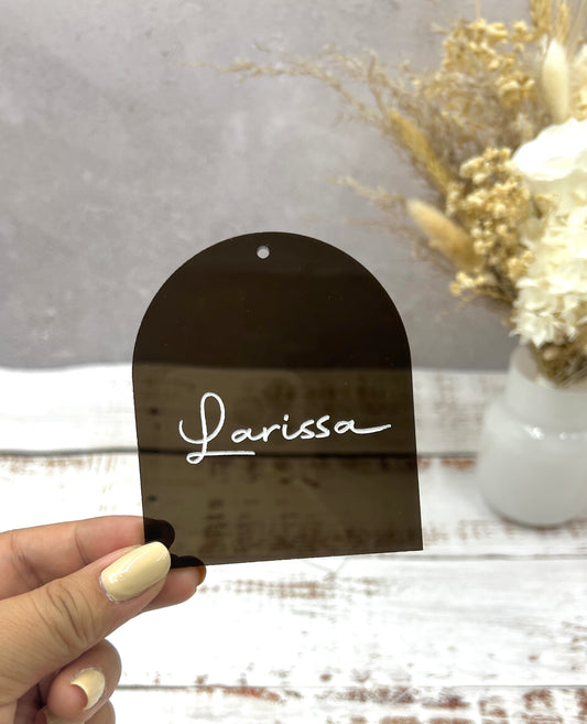 Arch Acrylic Name Place Tag (with hole)