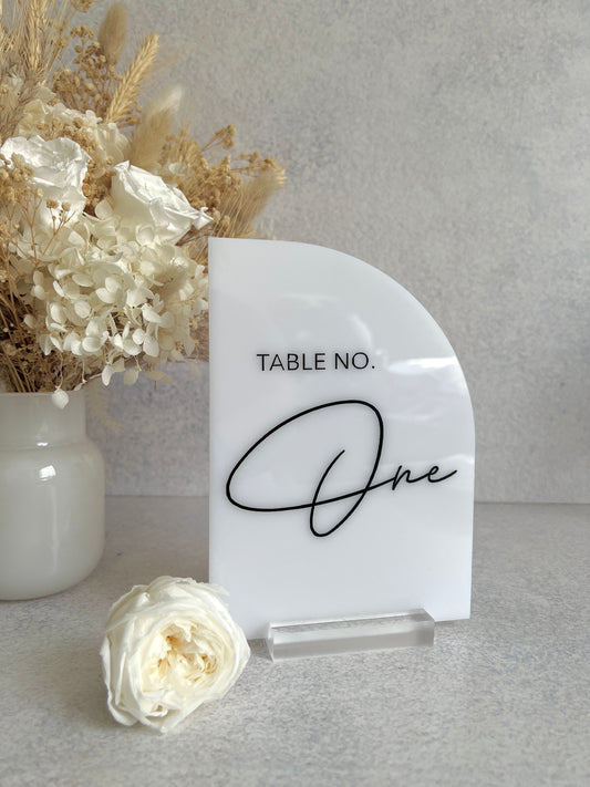 Half Arch Table Number - Andrea