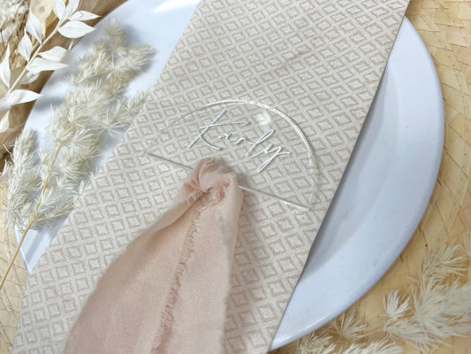 Moon Arch Name Place/Tag with a Hole Option (Ribbon Not Included)