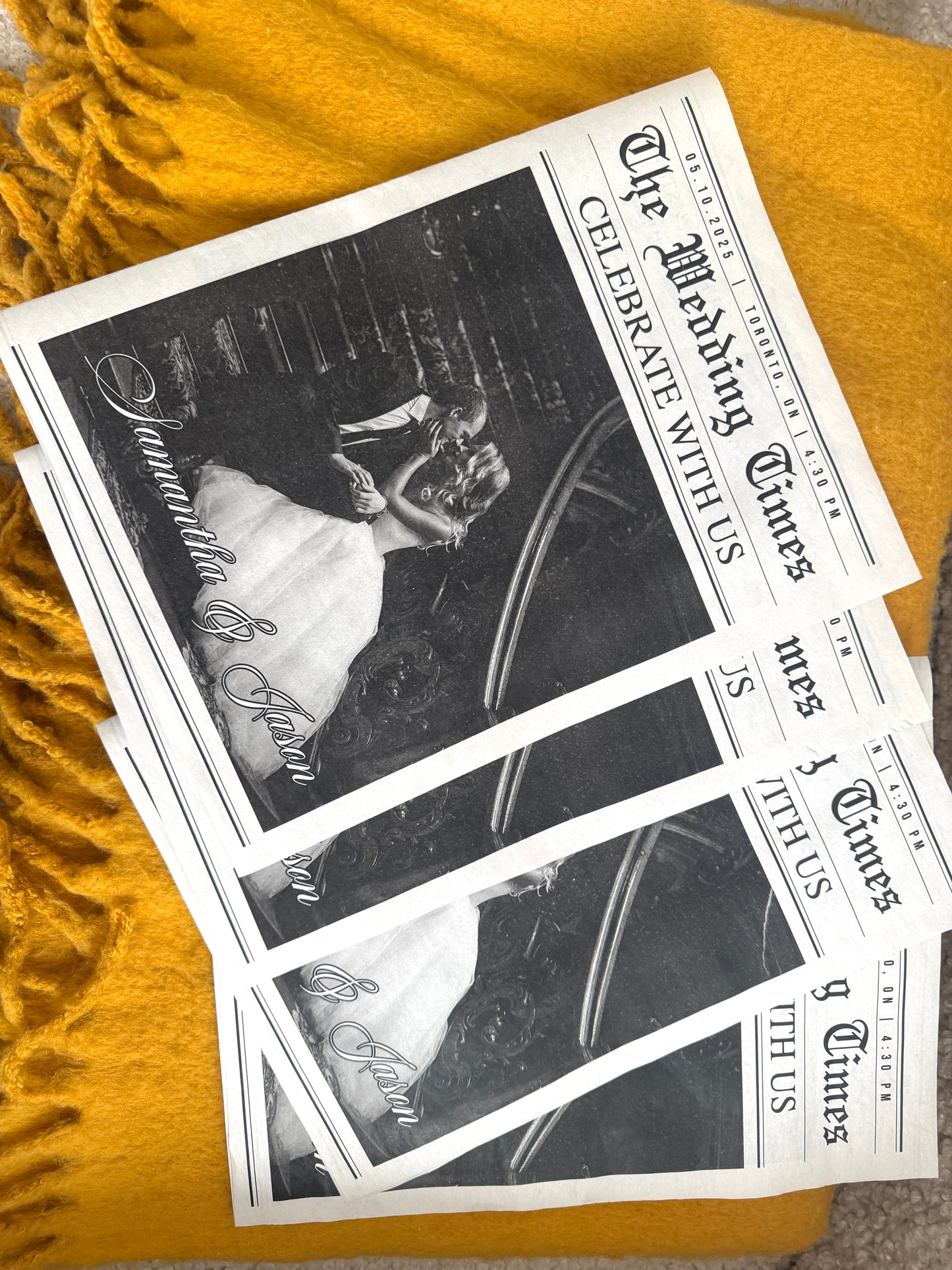 Custom Newsprint Sign – The Perfect Vintage Touch for Any Event! (pack of 10 pcs)