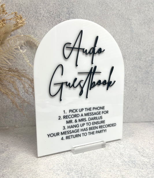 3D Audio Guestbook Arch Sign