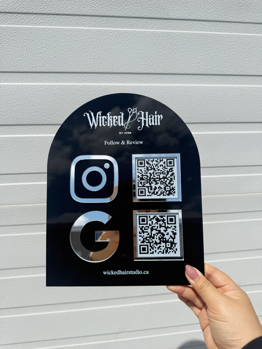 Arch Social Media Sign - QR code