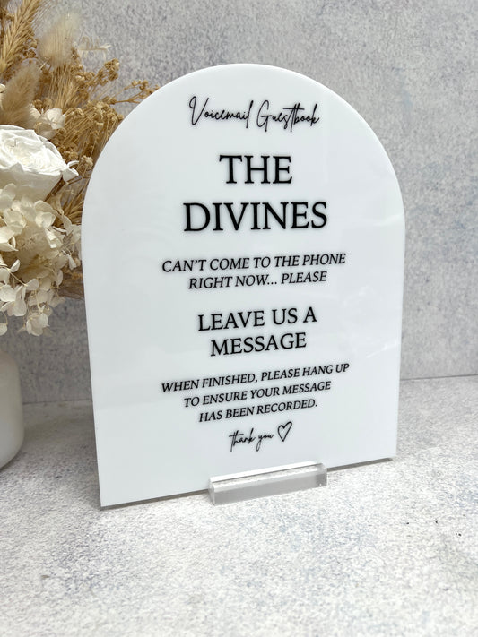 Audio Guestbook Arch Sign