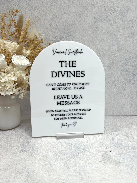 Audio Guestbook Arch Sign