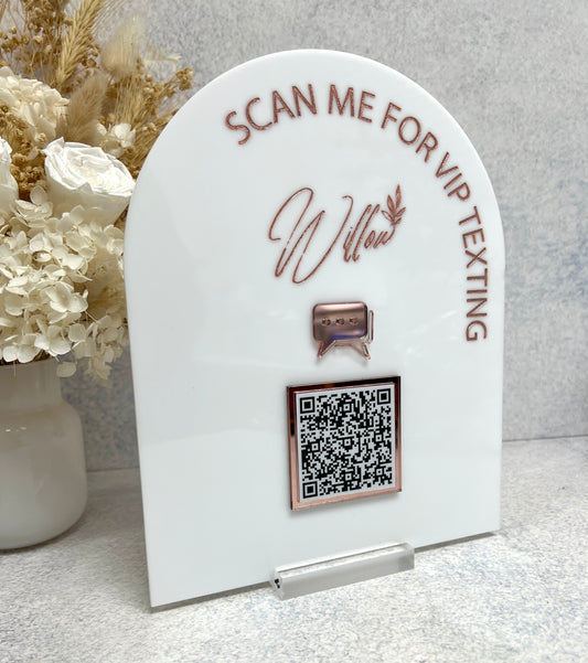 Arch Social Media Sign - QR code