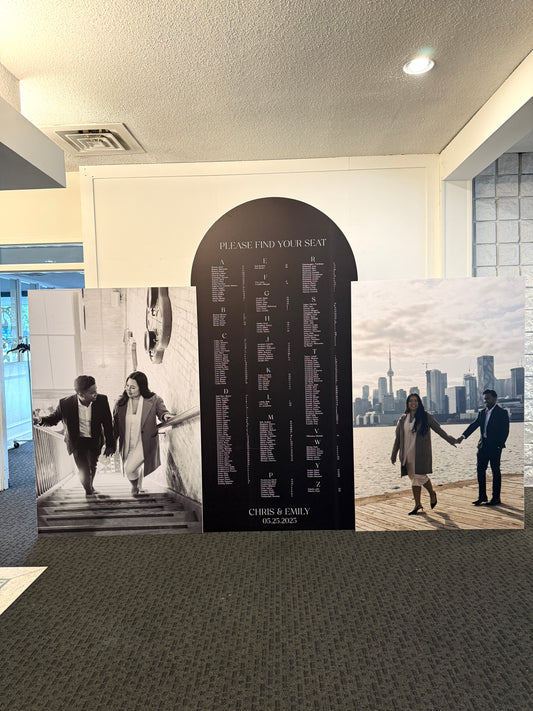 Large Foam Board Seating Chart with Custom Photo