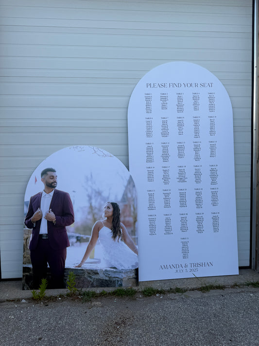 Large Foam Board Seating Chart with Custom Photo