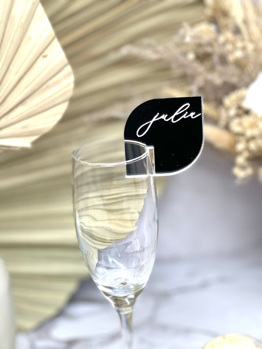 Acrylic Leaf Drink Marker (set of 12 pcs)