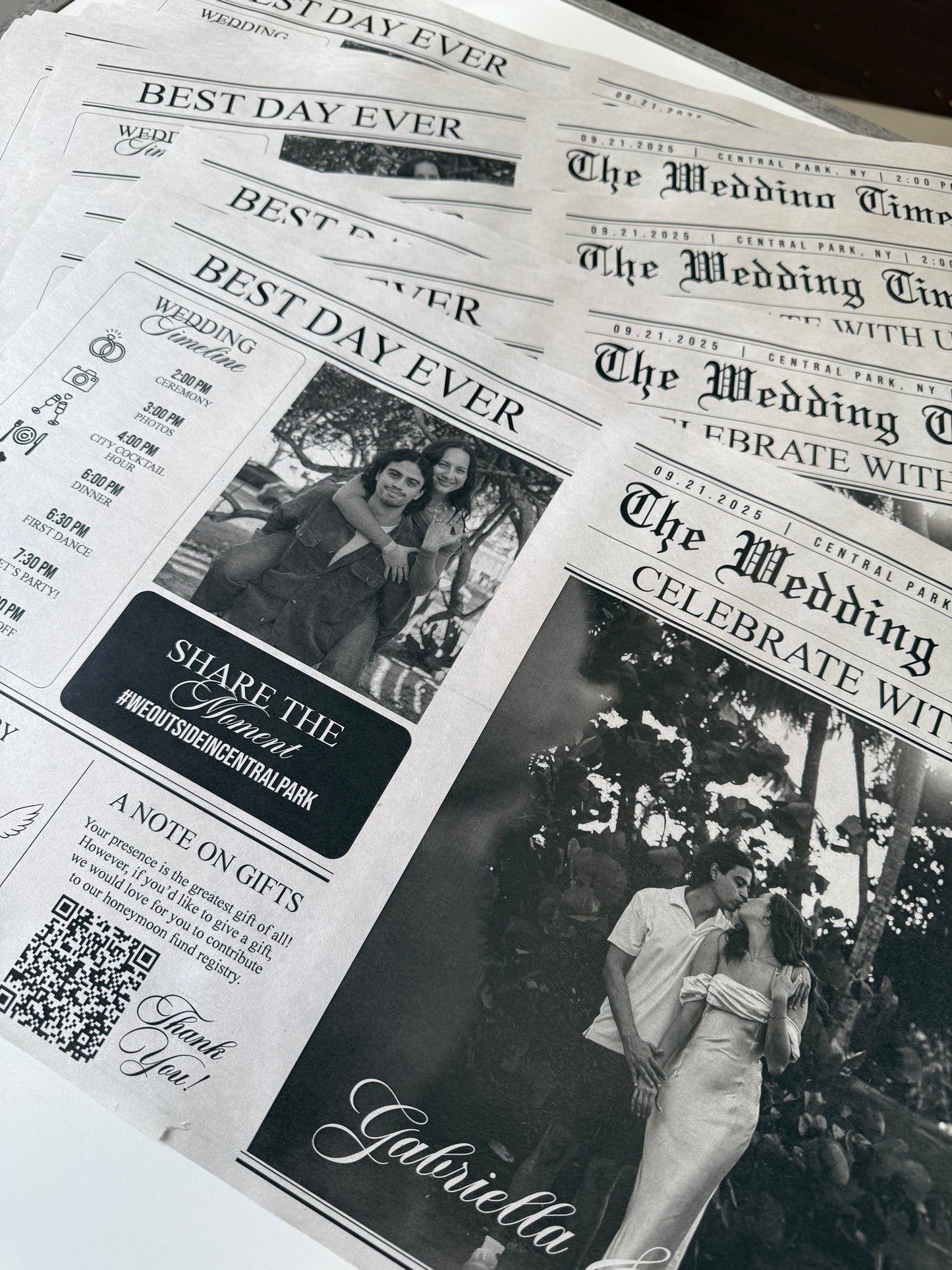 Custom Newsprint Sign – The Perfect Vintage Touch for Any Event! (pack of 10 pcs)