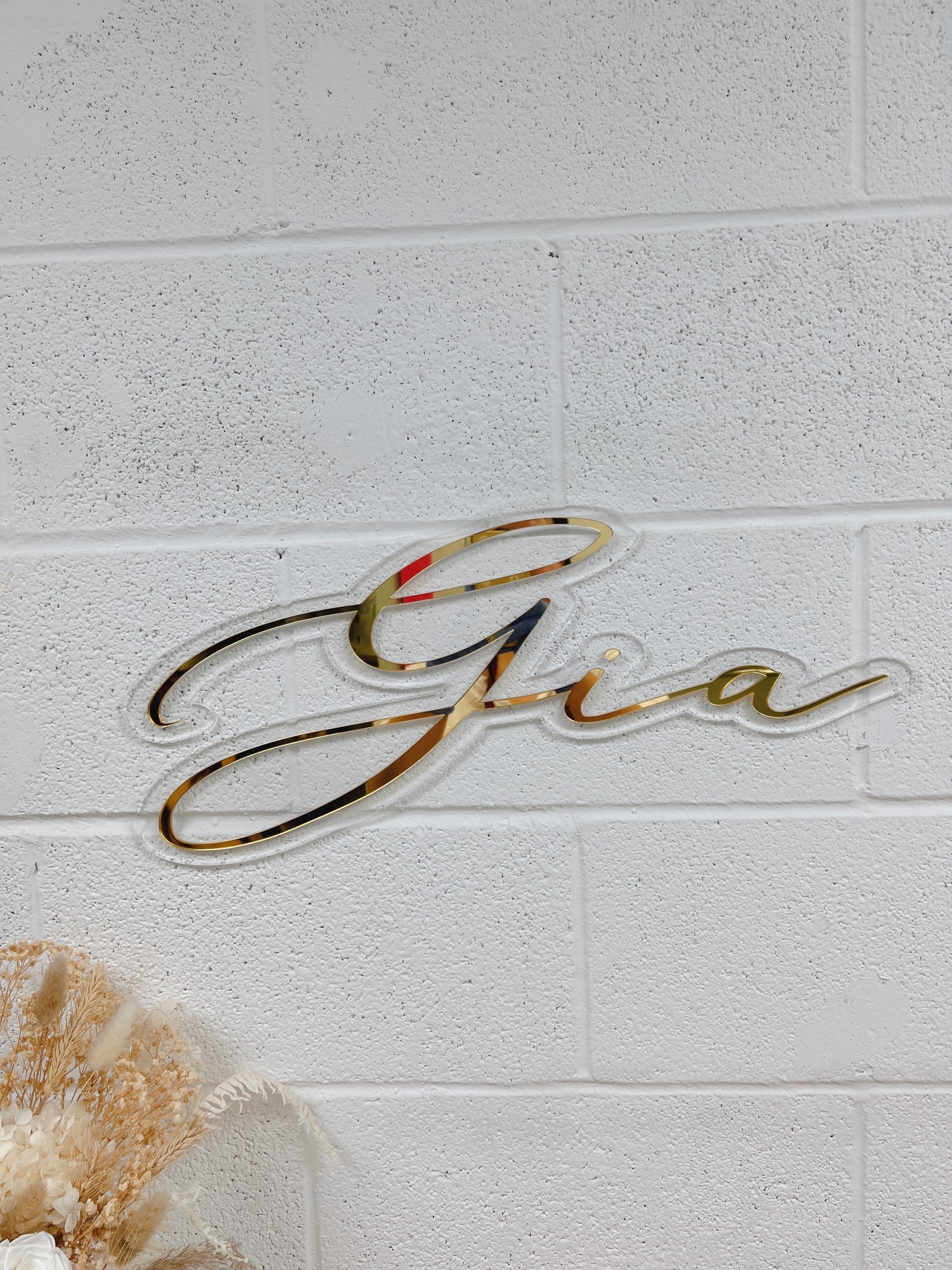 3D - Double Layer Lasercut Large Backdrop Name Sign