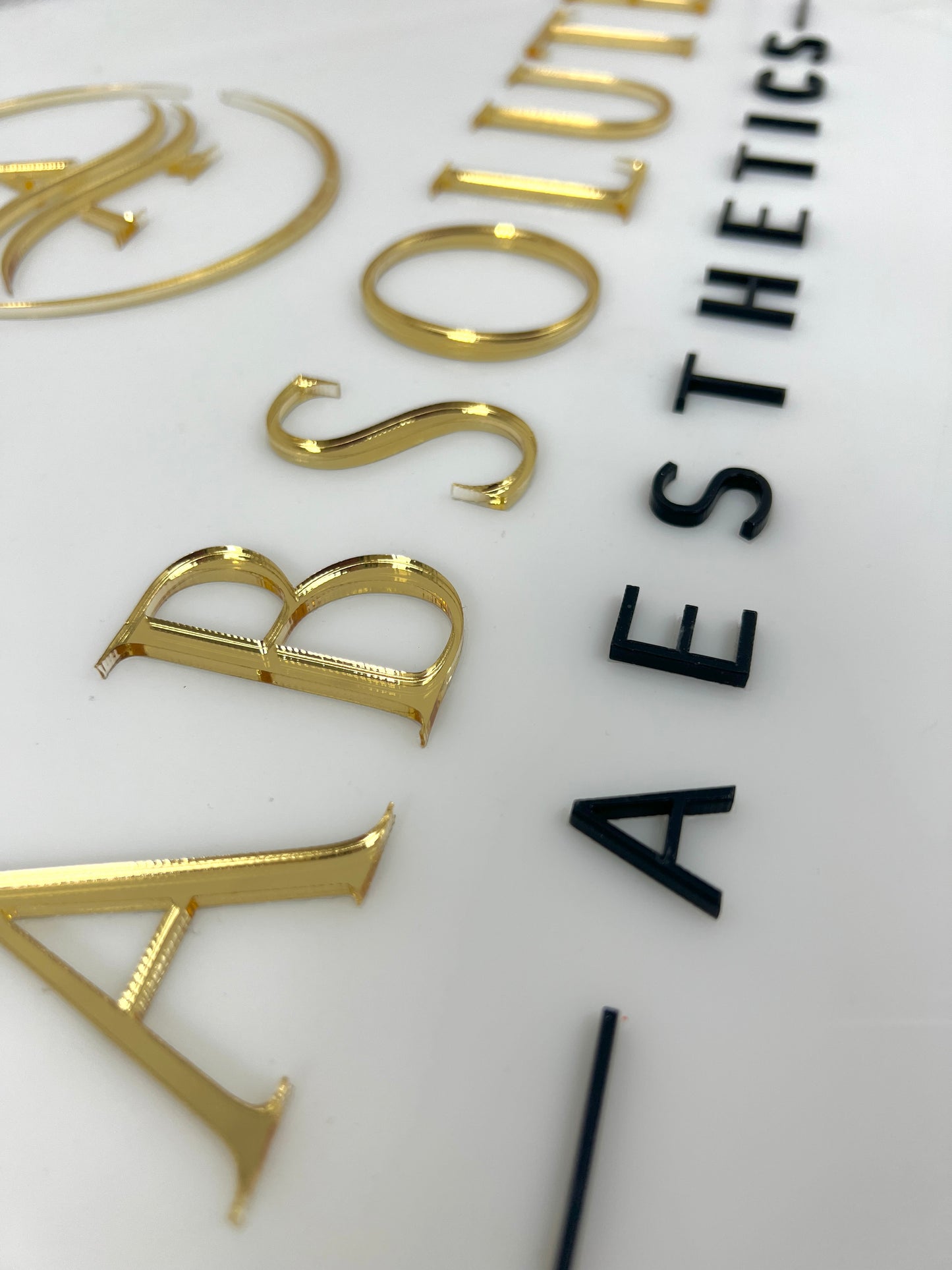 Circle Custom Logo Sign - 3D Acrylic Writing