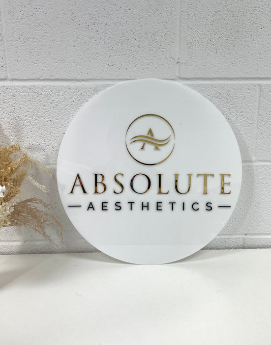 Circle Custom Logo Sign - 3D Acrylic Writing