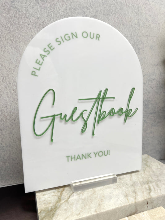3D Guestbook Arch Sign