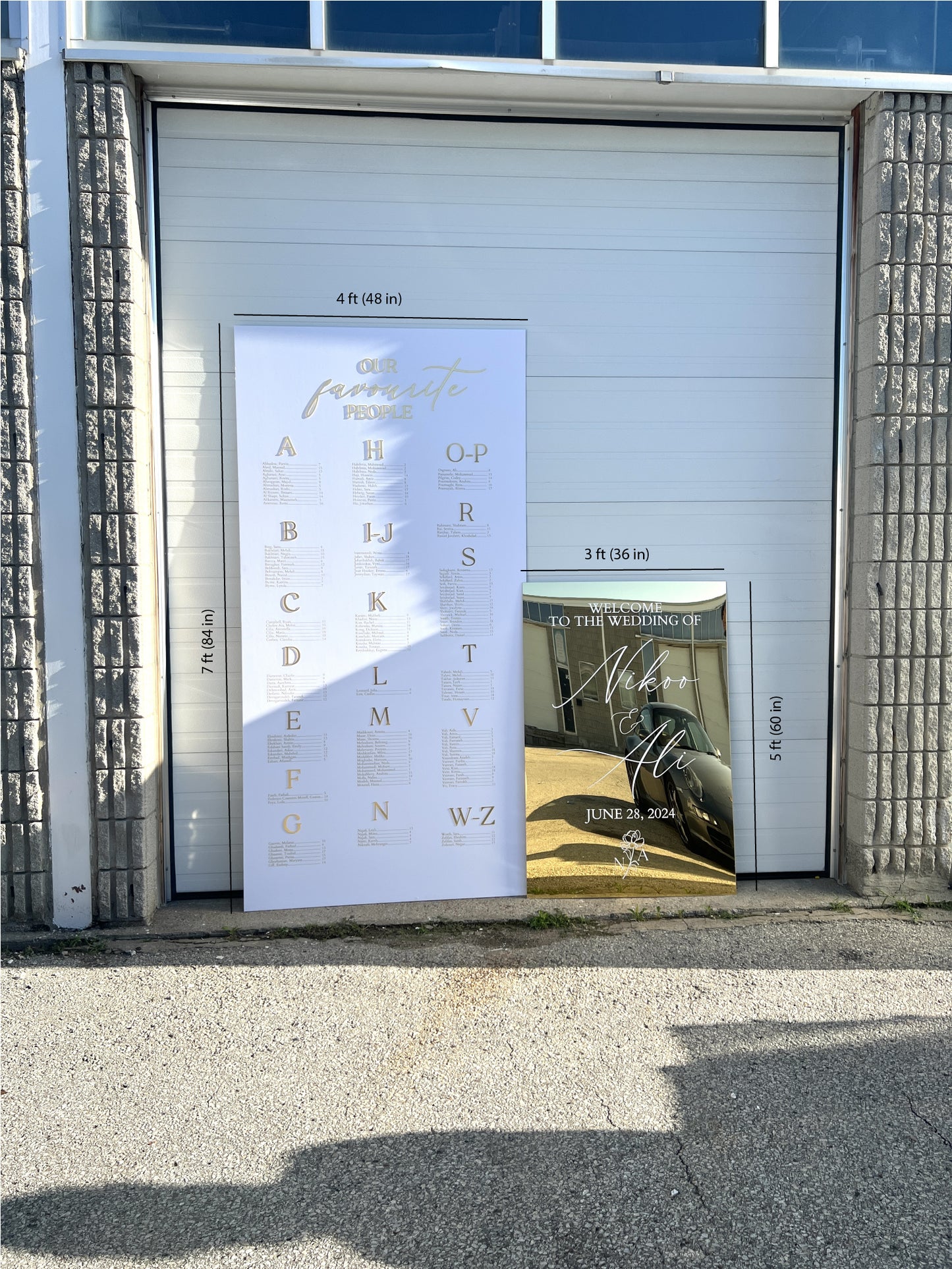 Large Foam Seating Chart with Acrylic Welcome Sign