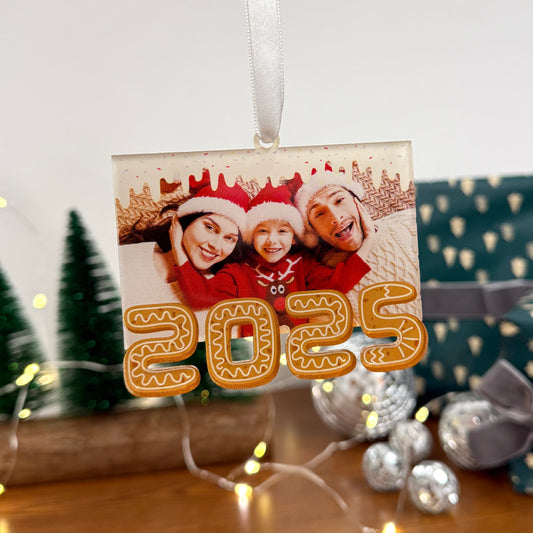Custom Family Photo Acrylic Christmas Ornament