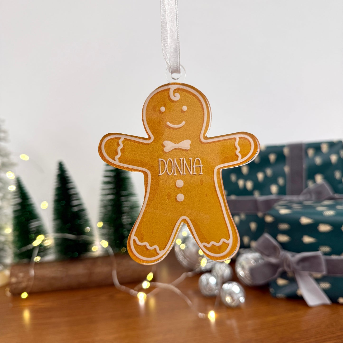 Ginger Bread Custom Acrylic Ornament – Personalized Holiday Keepsake
