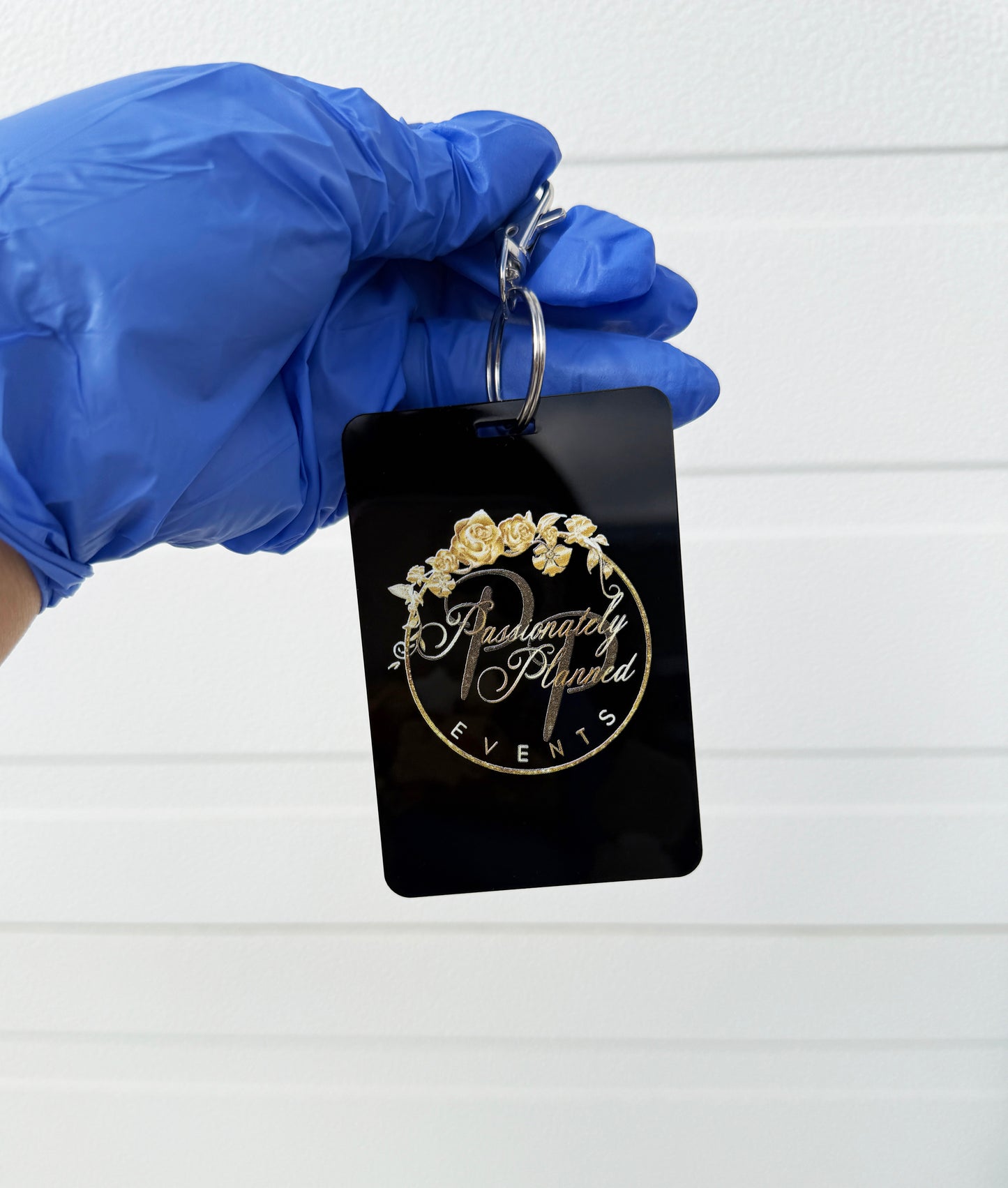 Acrylic NFC Trade Show Tag with 3D Frame Border