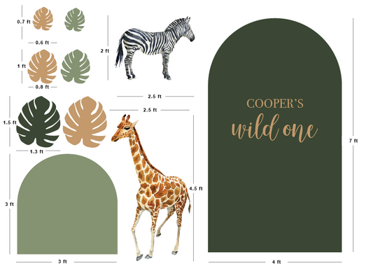 Safari-Themed Foam Print Backdrop | Custom Jungle Animal Event Display
