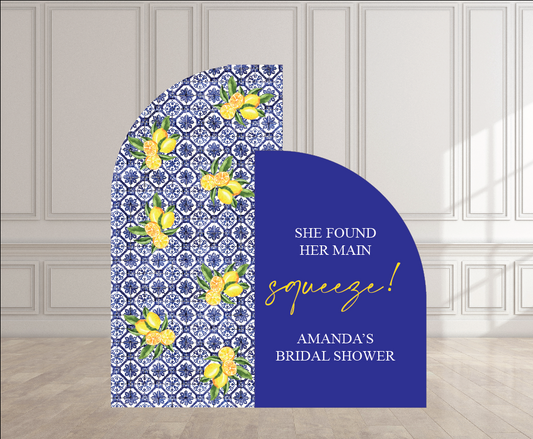 Amalfi Lemon Foam Backdrop Sign – Bridal Shower Welcome Arch