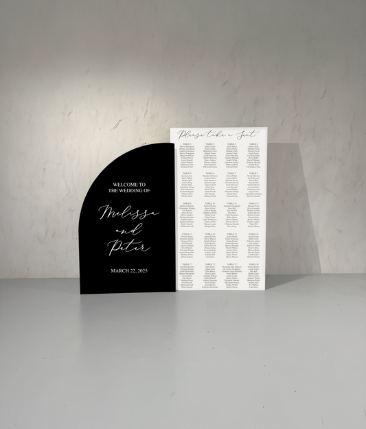 Large Foam Seating Chart with Foam Welcome Sign