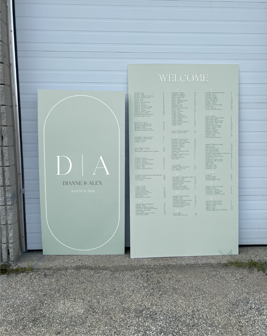 Large Foam Seating Chart with Foam Welcome Sign