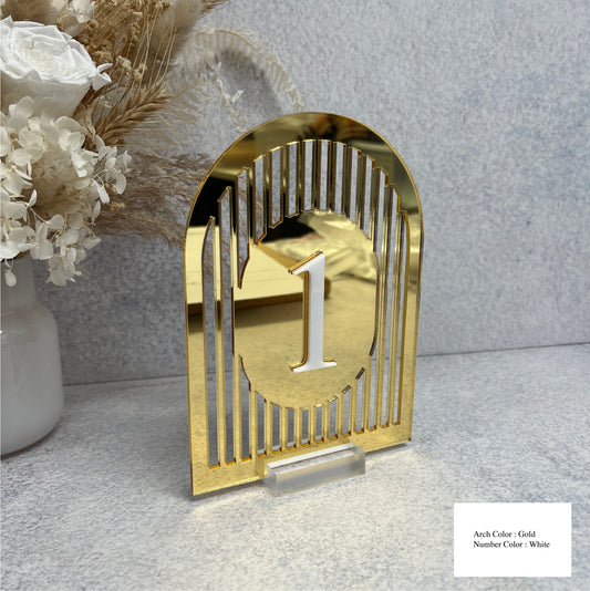 3D Number Acrylic Table Number - Gateway Arch