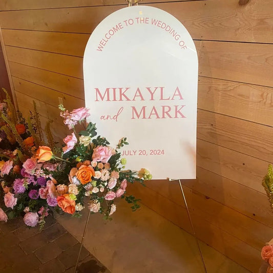 Wedding Welcome Arch Acrylic Sign