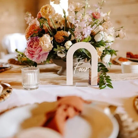 Rainbow Arch Acrylic Table Number