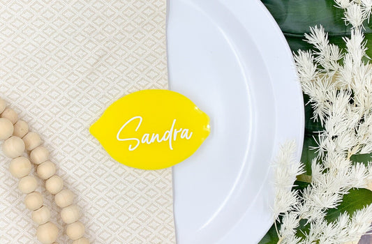 Lemon Party Acrylic Name Place/Tag