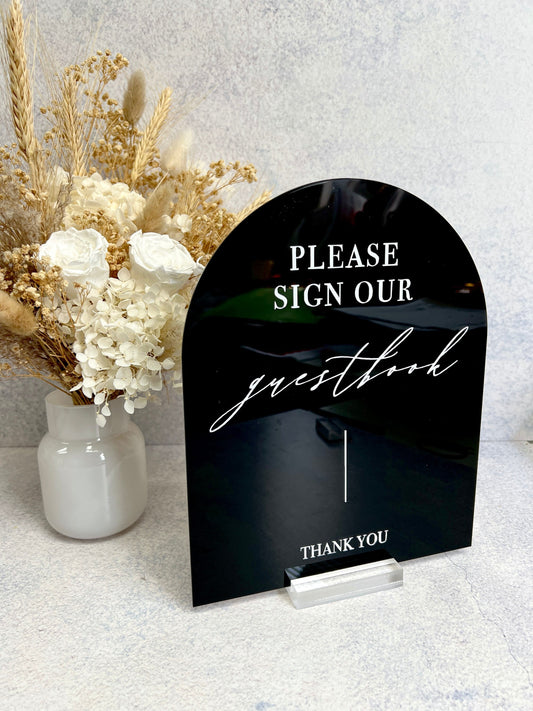 Guestbook - Acrylic Arch Sign