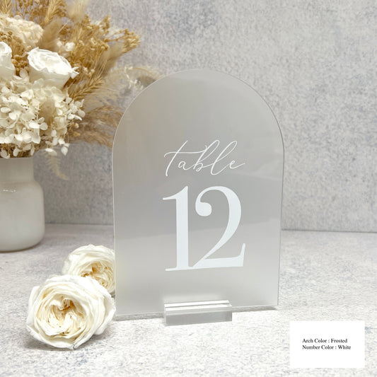 Arch Table Number - Minimal Bodoni