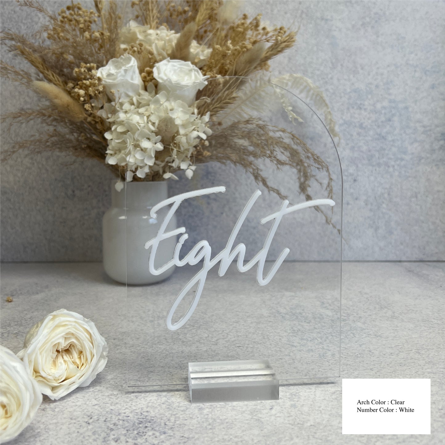 3D Number Acrylic Table Number - Montaselli