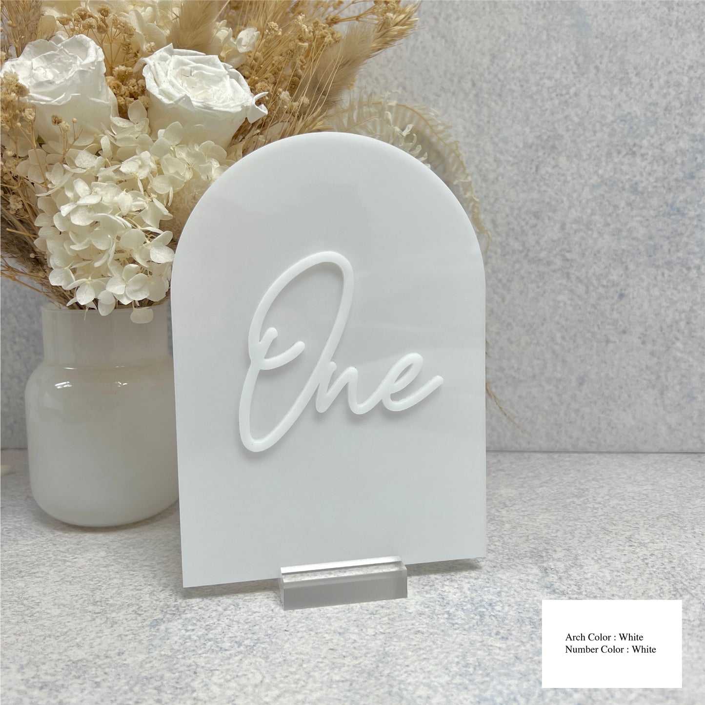 3D Number Acrylic Table Number - Montaselli