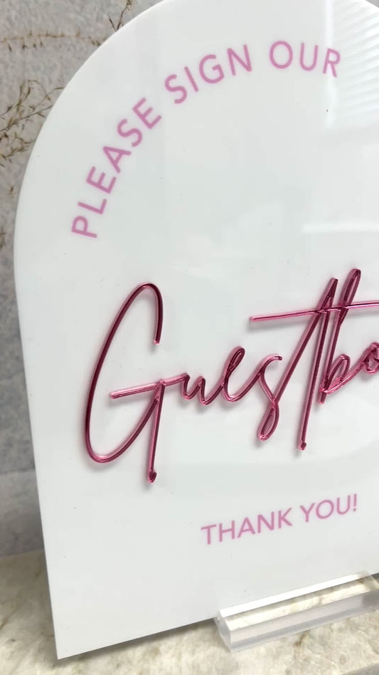 3D Guestbook Arch Sign