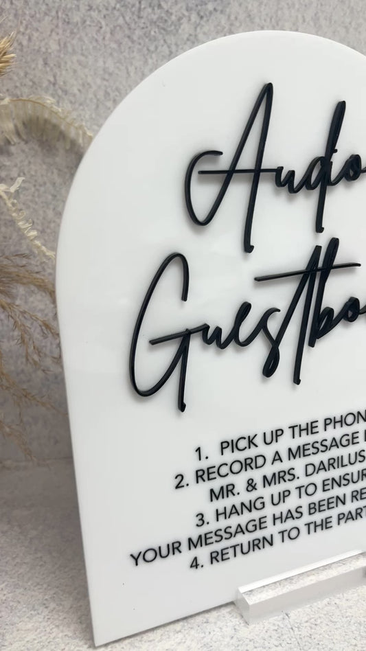 3D Audio Guestbook Arch Sign