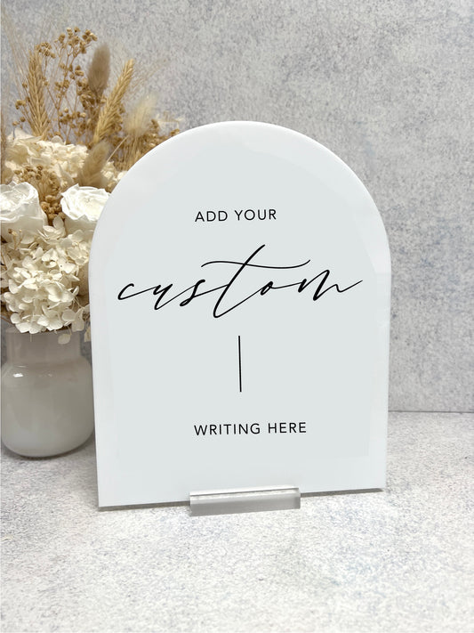Custom Acrylic Sign - Arch