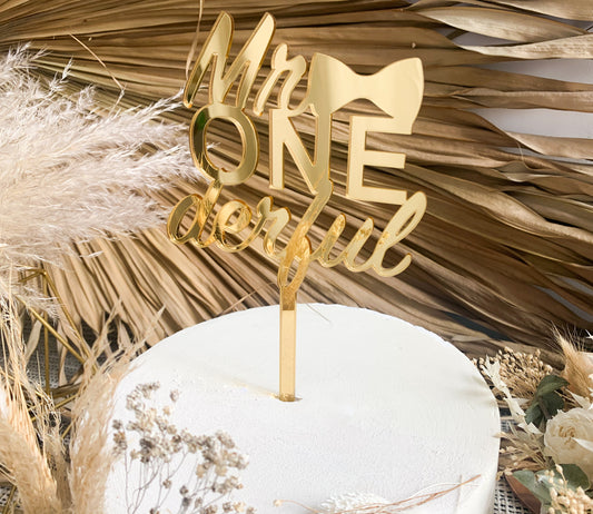 Mr ONE-derful Birthday Cake Topper 2