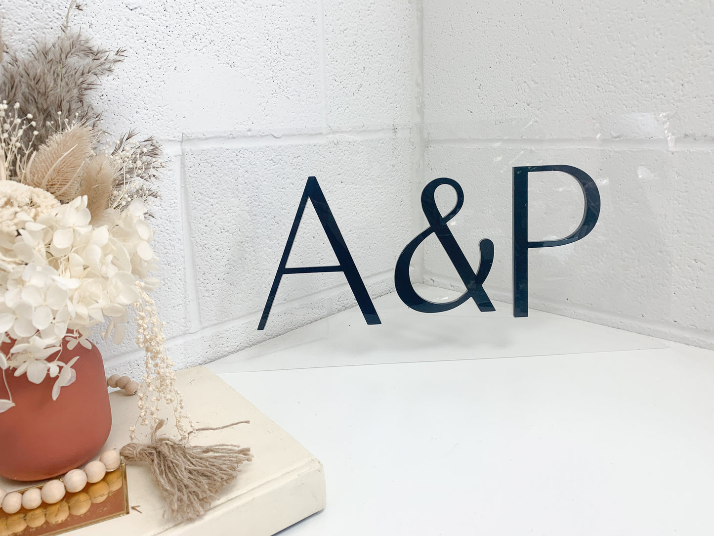 3D Initials Acrylic Sign one