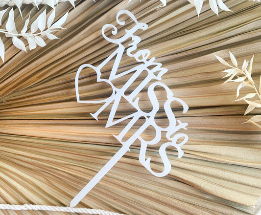 From Miss to Mrs Cake Topper