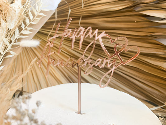 Happy Anniversary Cake Topper2